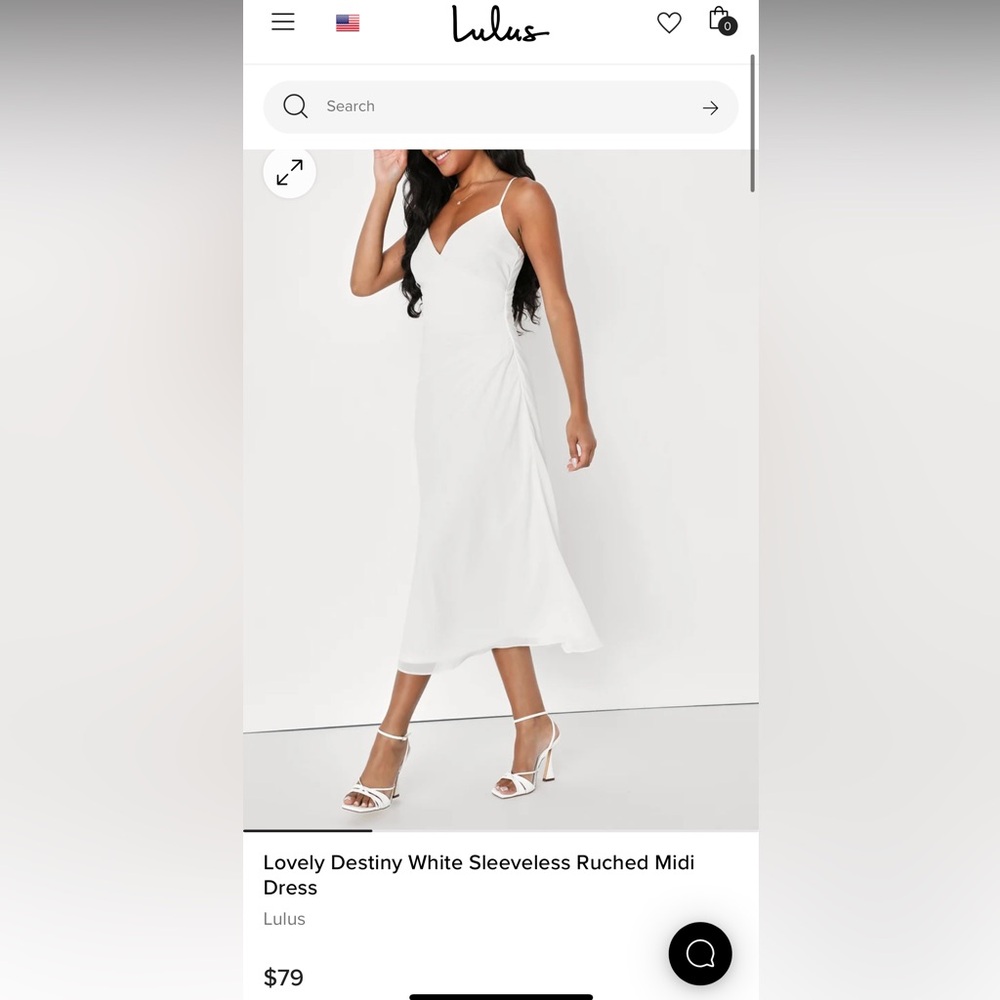 Lulus white midi dress